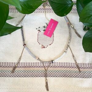 Moon & Lola Women’s Long Layered Adjustable Beaded Tassel Fringe Gold Necklace